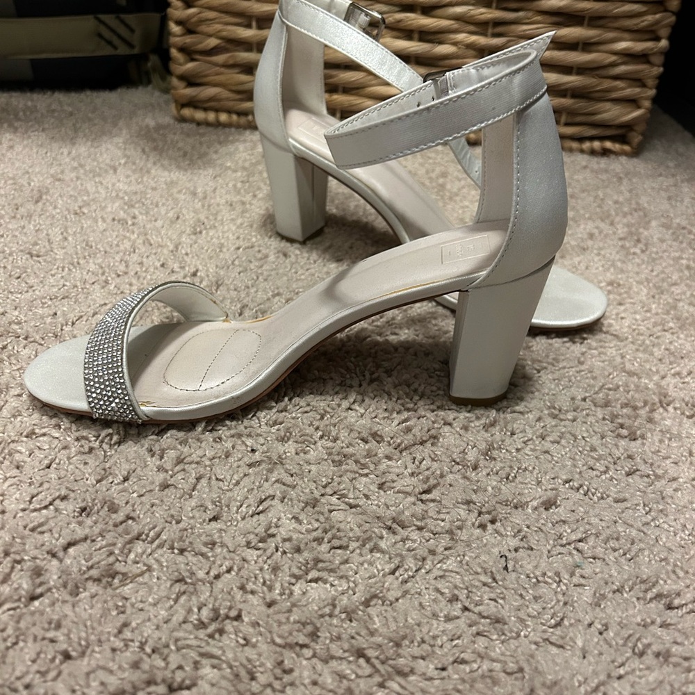 DB Sudio White Wedding Heels